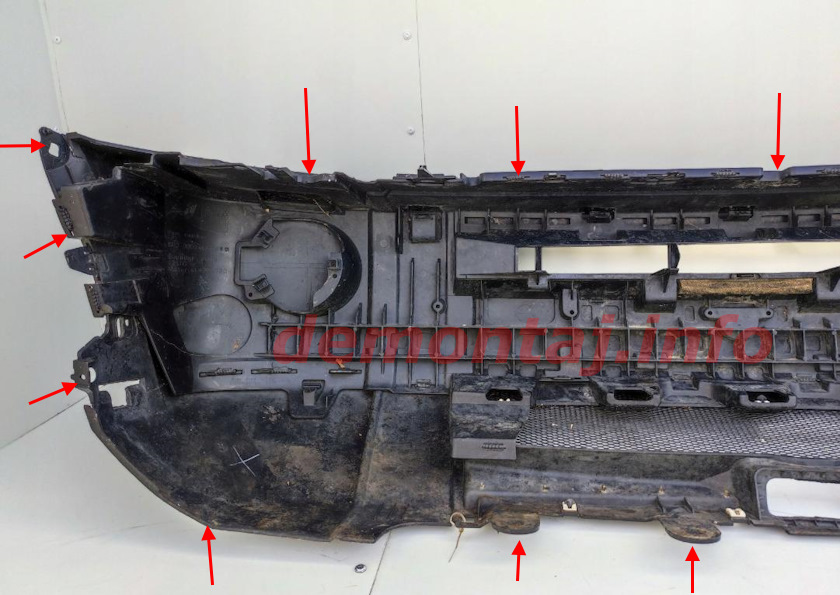 Места крепления переднего бампера Land Rover Discovery III, LR3 2004–2009 